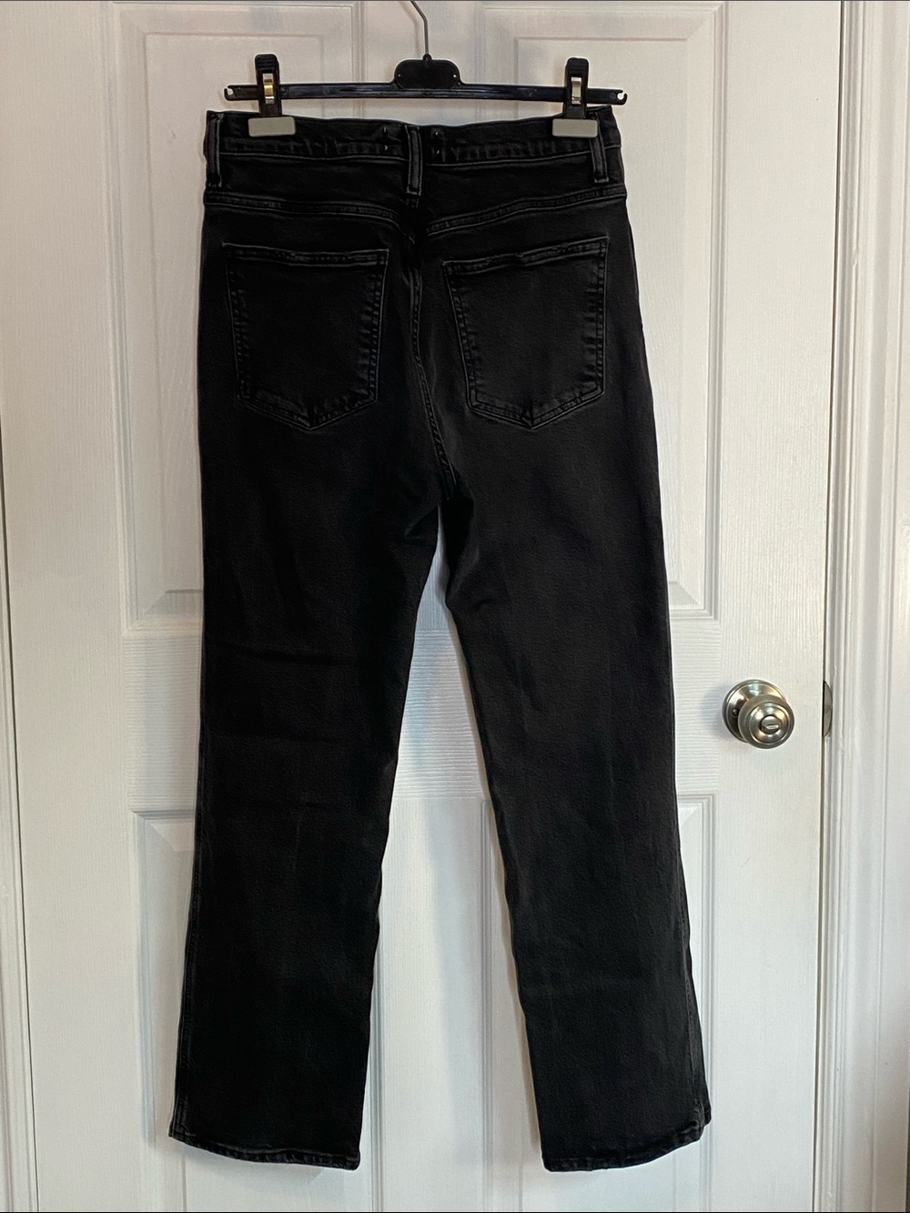 AGOLDE Pinch Waist High Rise Kick Flare Jeans Charcoal Black Minimalist 29 - Picture 6 of 16